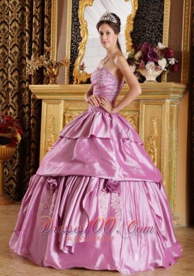 Lavendar Sweet 16 Dress Ruched Beading Ball Gown