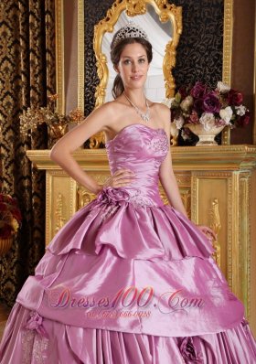 Lavendar Sweet 16 Dress Ruched Beading Ball Gown