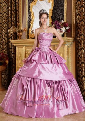 Lavendar Sweet 16 Dress Ruched Beading Ball Gown