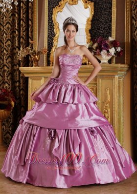 Lavendar Sweet 16 Dress Ruched Beading Ball Gown