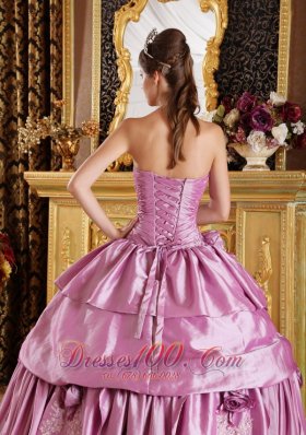 Lavendar Sweet 16 Dress Ruched Beading Ball Gown