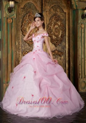 Pink Sweet 16 Dress Off the Shoulder Quinceanera