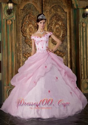 Pink Sweet 16 Dress Off the Shoulder Quinceanera