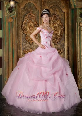 Pink Sweet 16 Dress Off the Shoulder Quinceanera