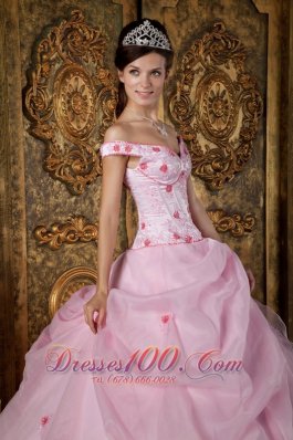 Pink Sweet 16 Dress Off the Shoulder Quinceanera