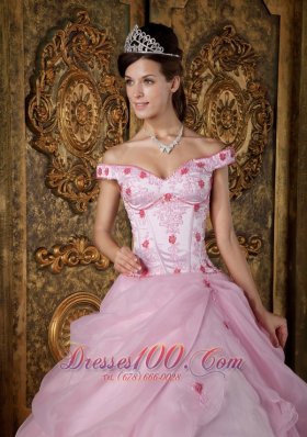 Pink Sweet 16 Dress Off the Shoulder Quinceanera