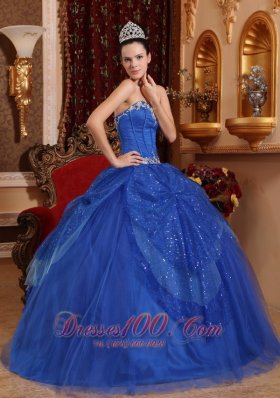 Blue Quinceanera Dress Appliques Ball Gown 2013