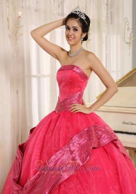 Coral Red Beaded 2013 Quinceanera Dress Ball Gown Sash