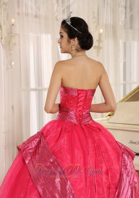 Coral Red Beaded 2013 Quinceanera Dress Ball Gown Sash