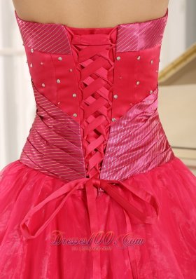 Coral Red Beaded 2013 Quinceanera Dress Ball Gown Sash