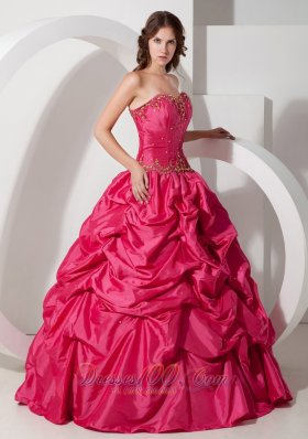 Pick-ups Hot Pink Sweet 16 Dress 2013 Beading