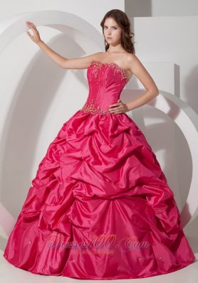 Pick-ups Hot Pink Sweet 16 Dress 2013 Beading