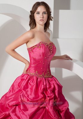 Pick-ups Hot Pink Sweet 16 Dress 2013 Beading