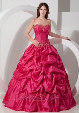 Pick-ups Hot Pink Sweet 16 Dress 2013 Beading