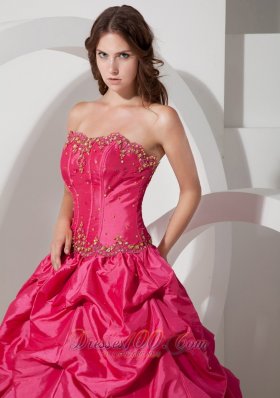 Pick-ups Hot Pink Sweet 16 Dress 2013 Beading