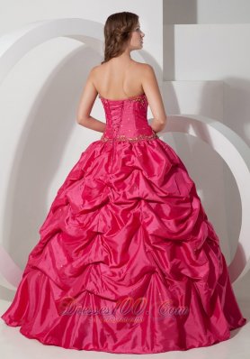 Pick-ups Hot Pink Sweet 16 Dress 2013 Beading