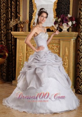 Quinceanera Ruched Dress Sweetheart Organza Beading