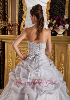 Quinceanera Ruched Dress Sweetheart Organza Beading