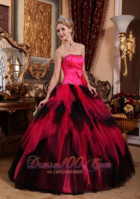 Wonderful Strapless Tulle Tulle Beading Quinceanera Dress