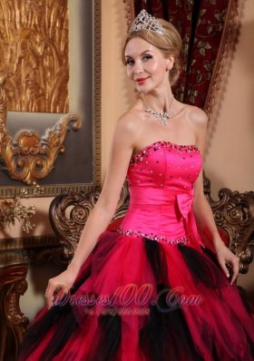 Wonderful Strapless Tulle Tulle Beading Quinceanera Dress