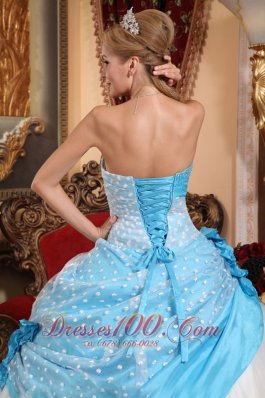 Strapless Taffeta Tulle Floral Beaded Quinceanera Dress