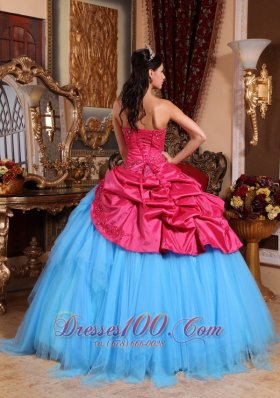 Colorful Quinceanera Gown Strapless Appliques with Beading