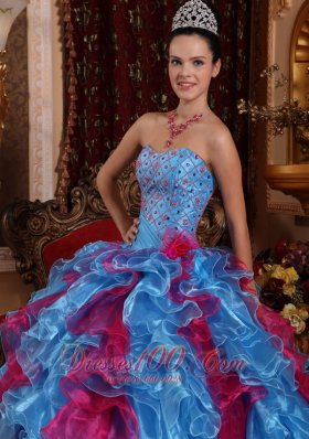 2013 Exclusive Organza Beading Dress Up for Quinceaneras