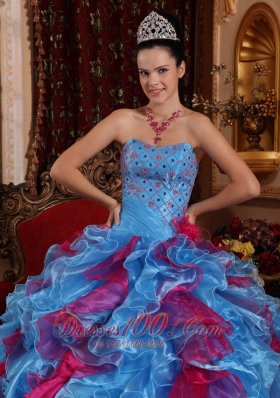 2013 Exclusive Organza Beading Dress Up for Quinceaneras