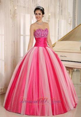 Colorful Quinceanera Gowns for Gilrs With Handmade Flowers