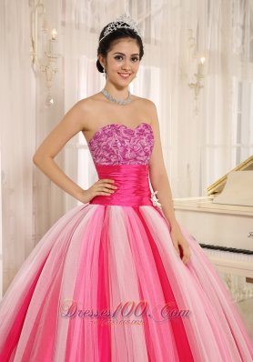 Colorful Quinceanera Gowns for Gilrs With Handmade Flowers