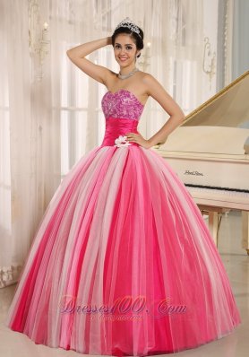 Colorful Quinceanera Gowns for Gilrs With Handmade Flowers