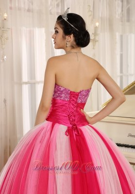 Colorful Quinceanera Gowns for Gilrs With Handmade Flowers