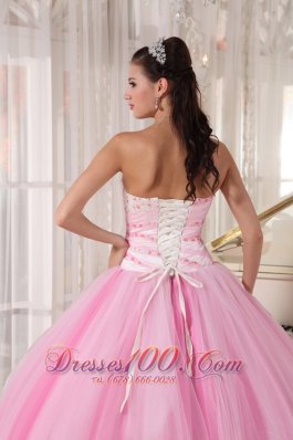 Perfect Beading Pink Quinceanera Dress Sweetheart Tulle