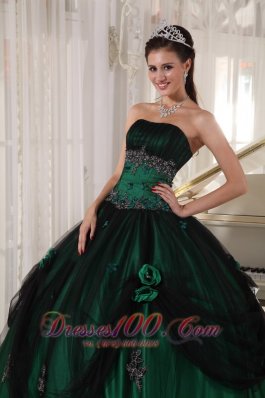 Pretty Green Tulle and Taffeta Beading Quinceneara Dresses