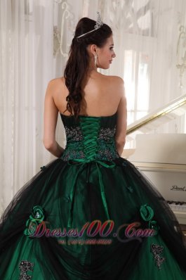 Pretty Green Tulle and Taffeta Beading Quinceneara Dresses