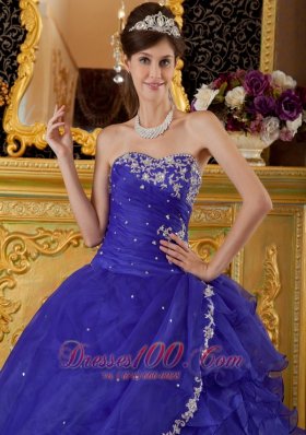 Purple Quinceanera Dress Sweetheart Ruffles Organza Ball Gown