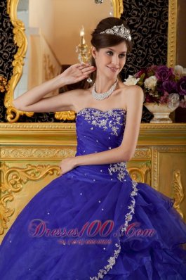 Purple Quinceanera Dress Sweetheart Ruffles Organza Ball Gown