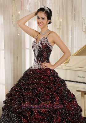 Pick-ups Special Spaghetti Straps Appliques Quinceanera Gowns