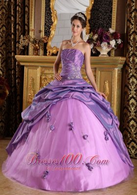 Taffeta Lavender Ball Gown Beading Sweet sixteen Dresses