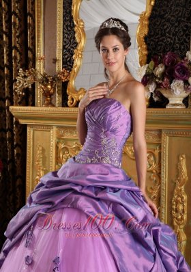 Taffeta Lavender Ball Gown Beading Sweet sixteen Dresses