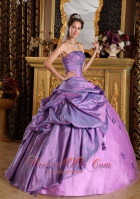 Taffeta Lavender Ball Gown Beading Sweet sixteen Dresses