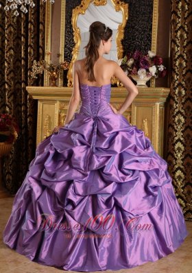 Taffeta Lavender Ball Gown Beading Sweet sixteen Dresses