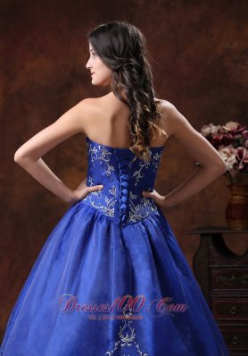 Halter Dresses for A Quince With Embroidery Decorate Organza