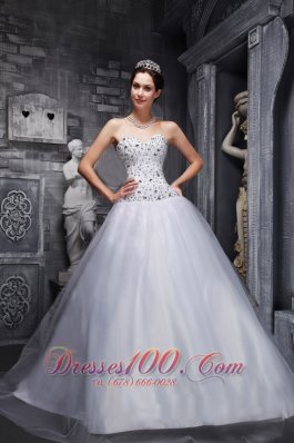 Taffeta and Tulle White Sweetheart Quinceanera Dress Beading