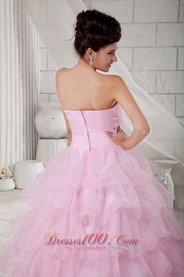 Beading and Pleated Ball Gown Baby Pink Dresses Quinceanera