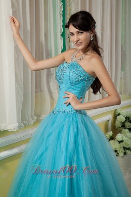 Beading Teal Ball Gown Sweetheart Dresses Of 15 Tulle