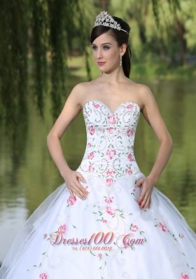 White Quinceanera Dress for Sweet 16 With Appliques