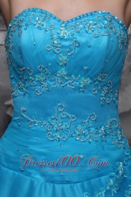 Baby Blue Dresses 15 Sweetheart Beading and Appliques