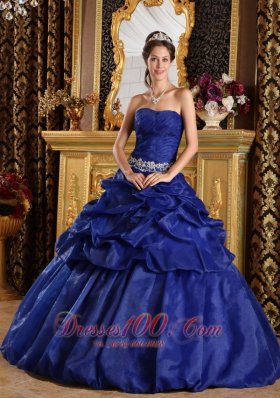 Discount Royal Blue Appliques Sweet 16 Dress