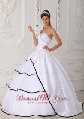 2013 Beautiful White One Shoulder Quinceanera Dress